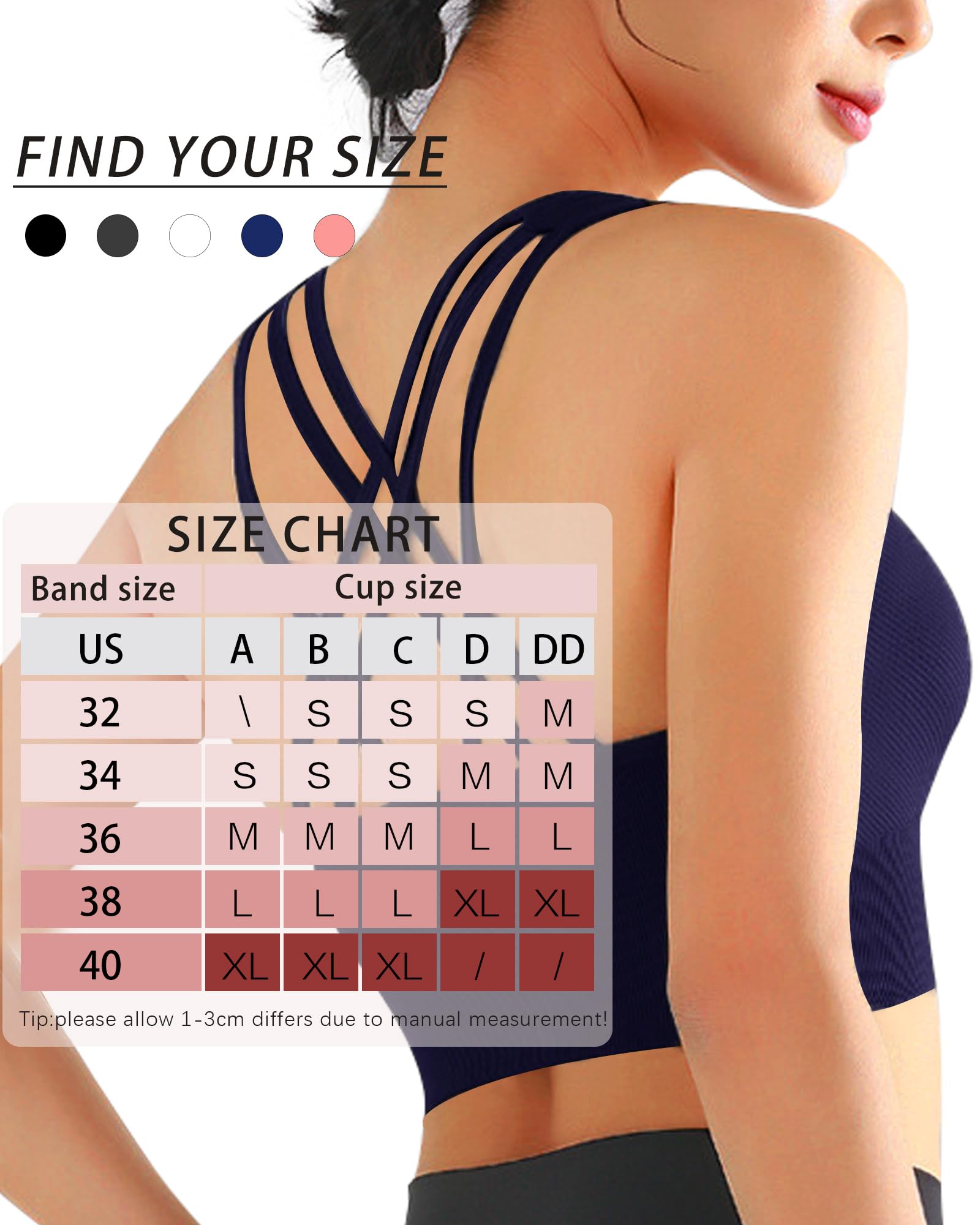 HORISUN Wireless V Neck Sports Bras