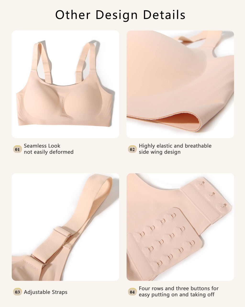 HORISUN®Full Coverage Bralettes Ultra Comfort Wirefree Bras