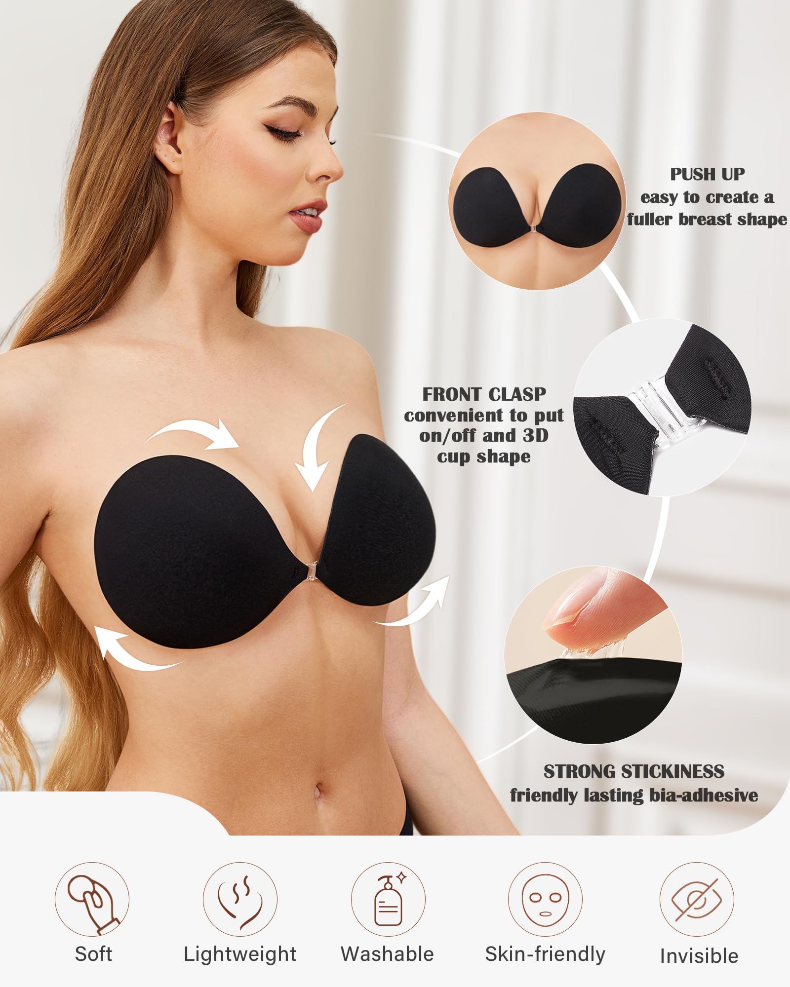 HORISUN®Adhesive Bra Sticky Strapless Bras