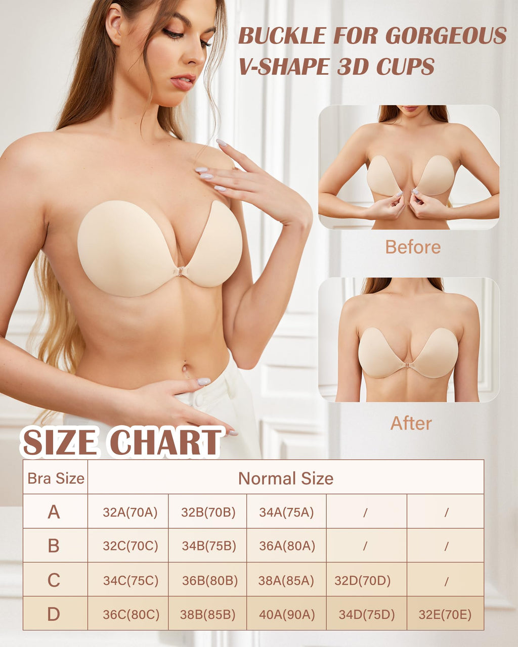 HORISUN®Adhesive Bra Sticky Strapless Bras
