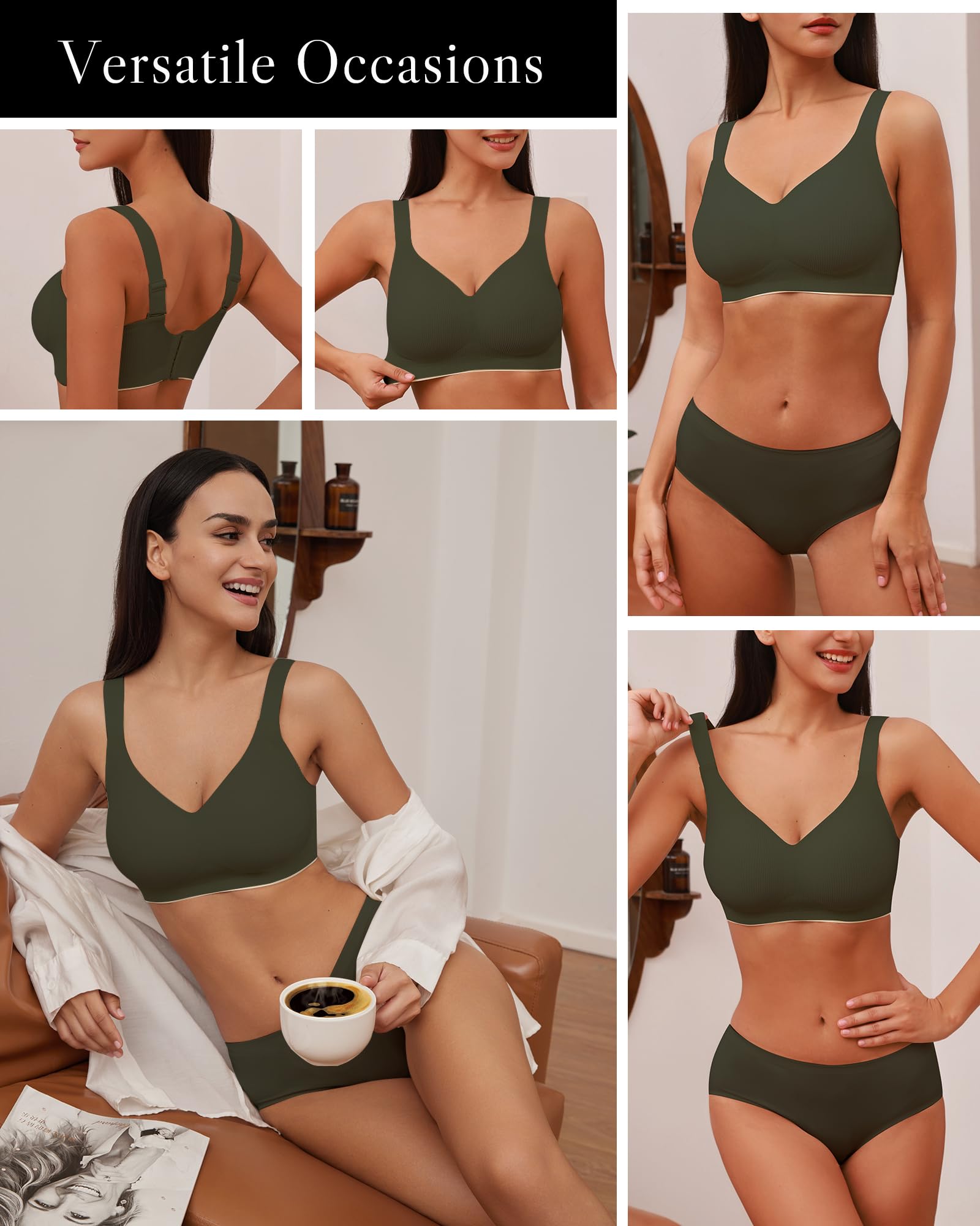 HORISUN Seamless Push Up Bras Regular and Plus Size