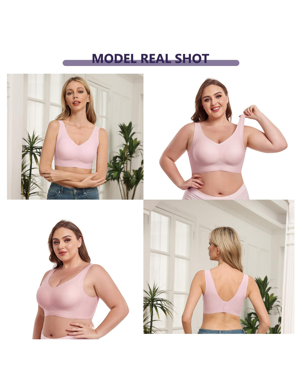 HORISUN® Seamless Bras Wireless Full Coverage Padded Bras