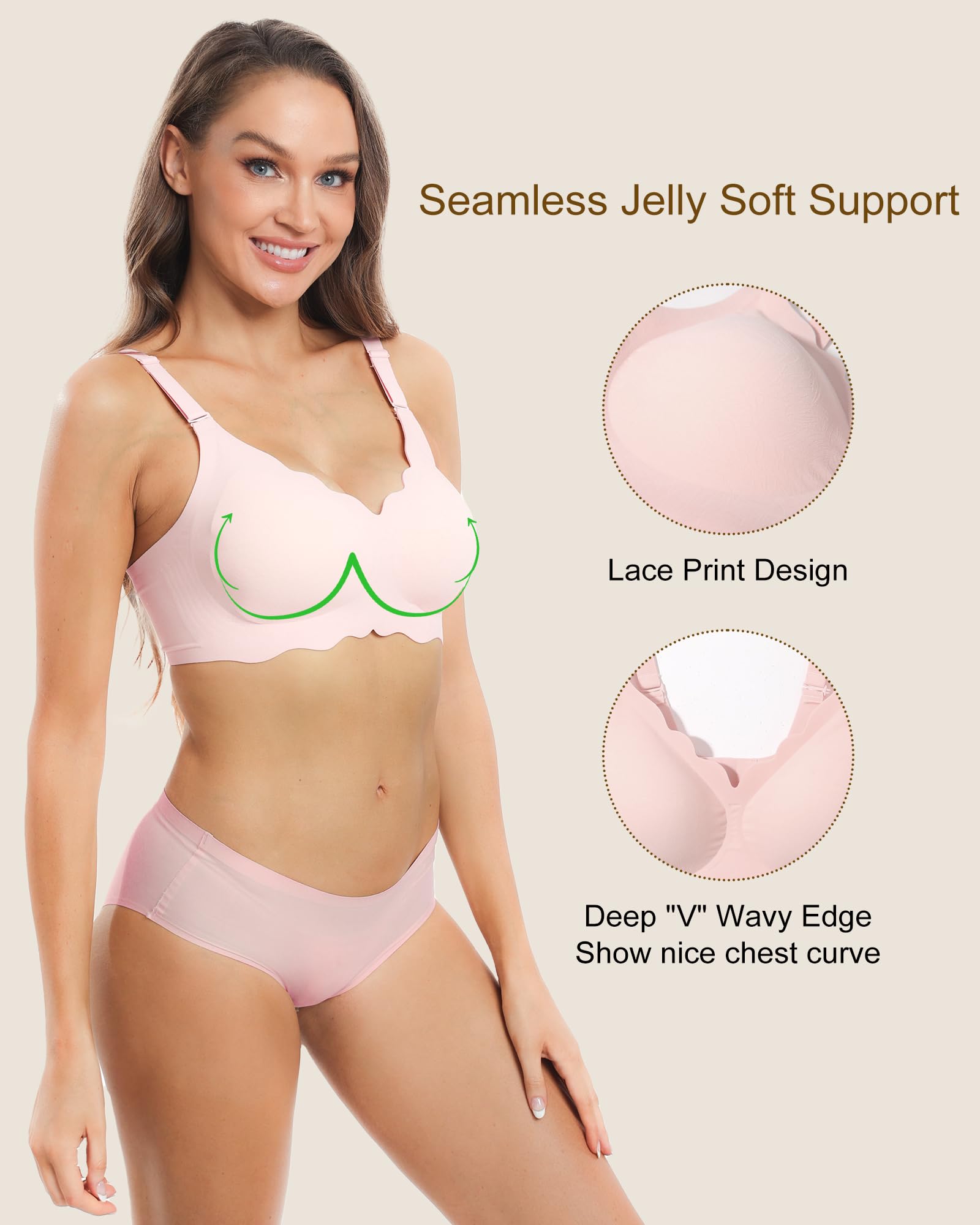 HORISUN® Womens Wavy Seamless Bras