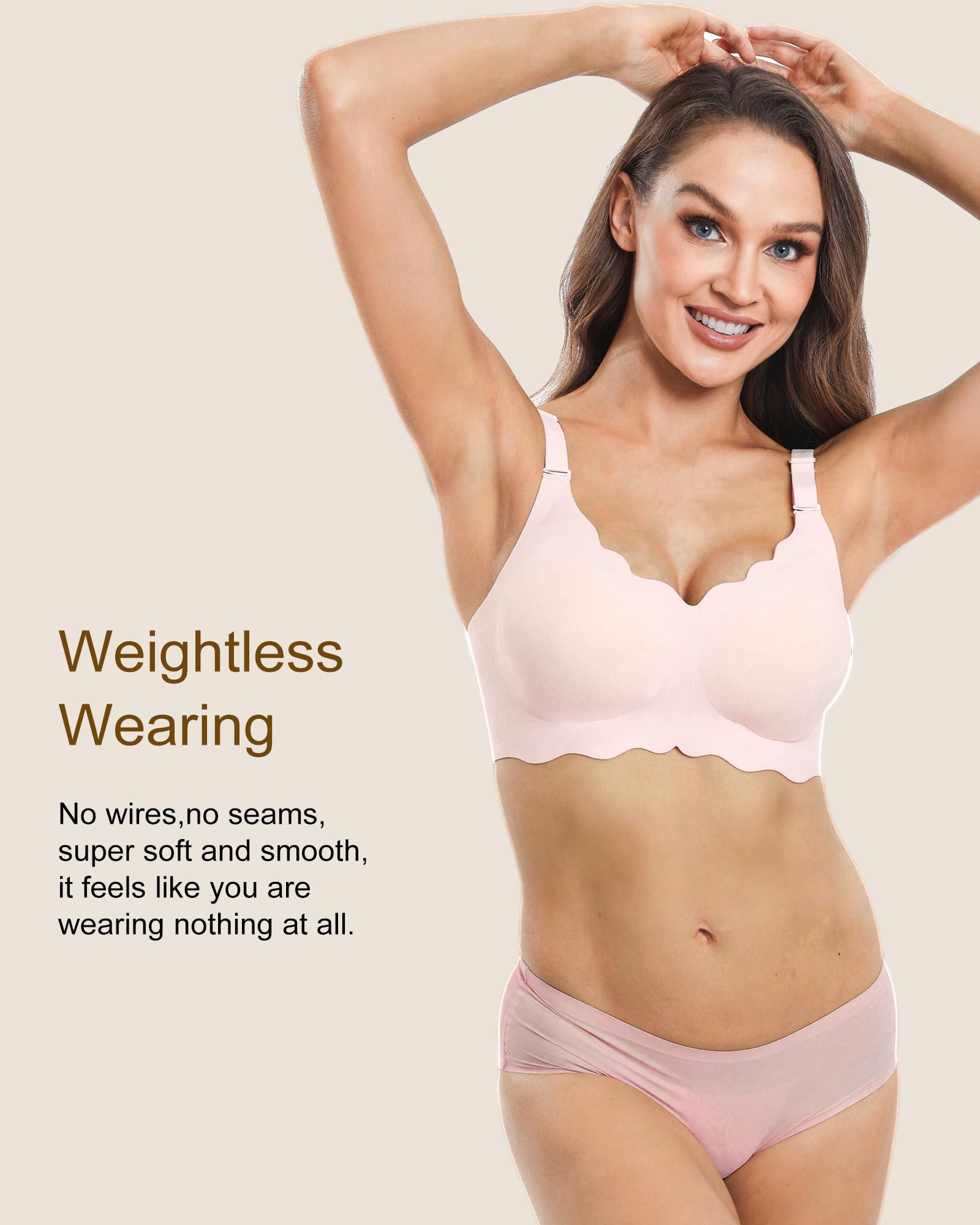 HORISUN® Womens Wavy Seamless Bras