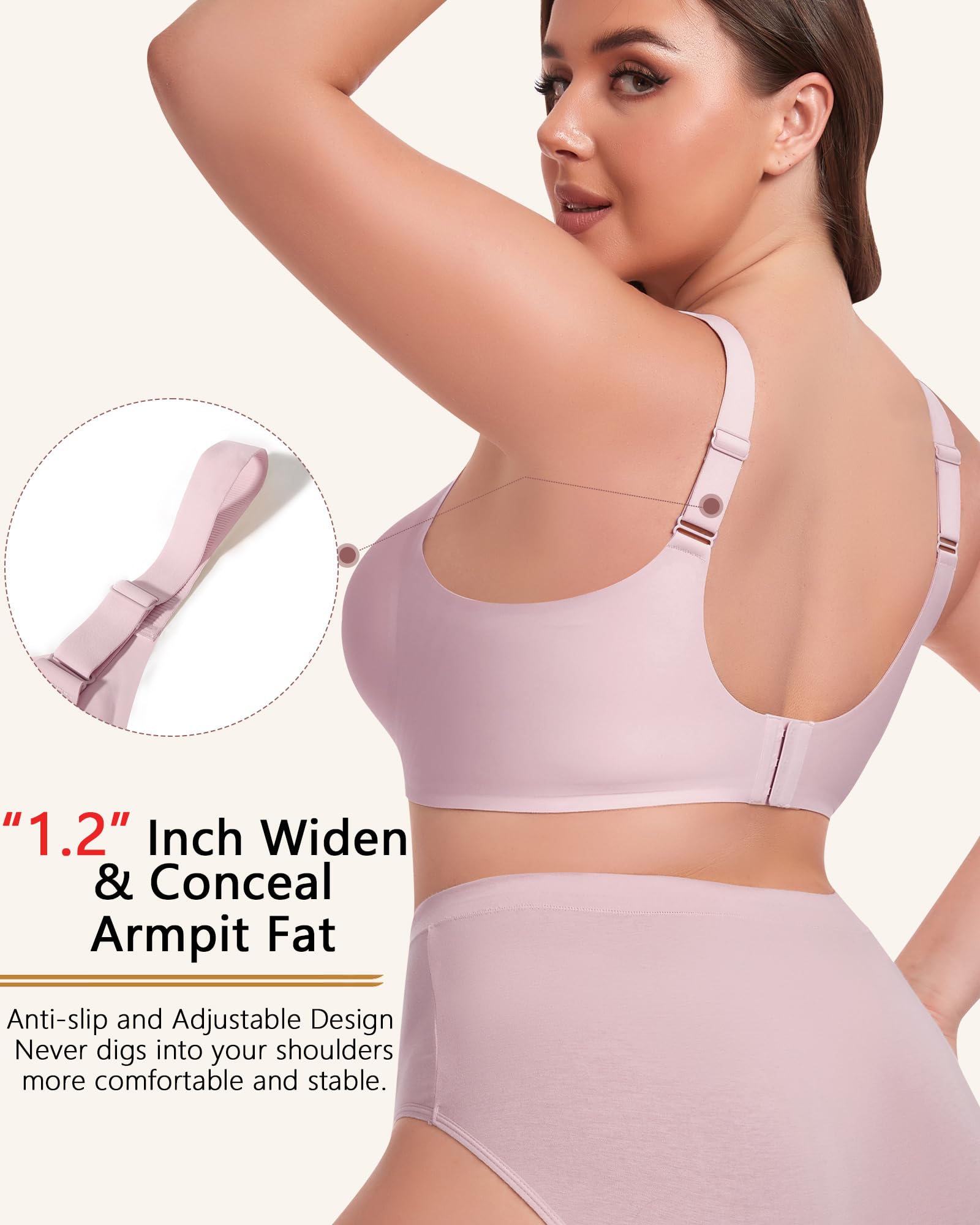 HORISUN®Full Coverage Bralettes Ultra Comfort Wirefree Bras