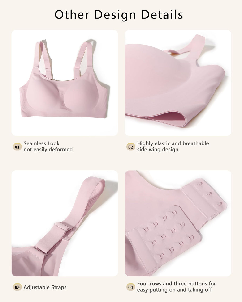 HORISUN®Full Coverage Bralettes Ultra Comfort Wirefree Bras
