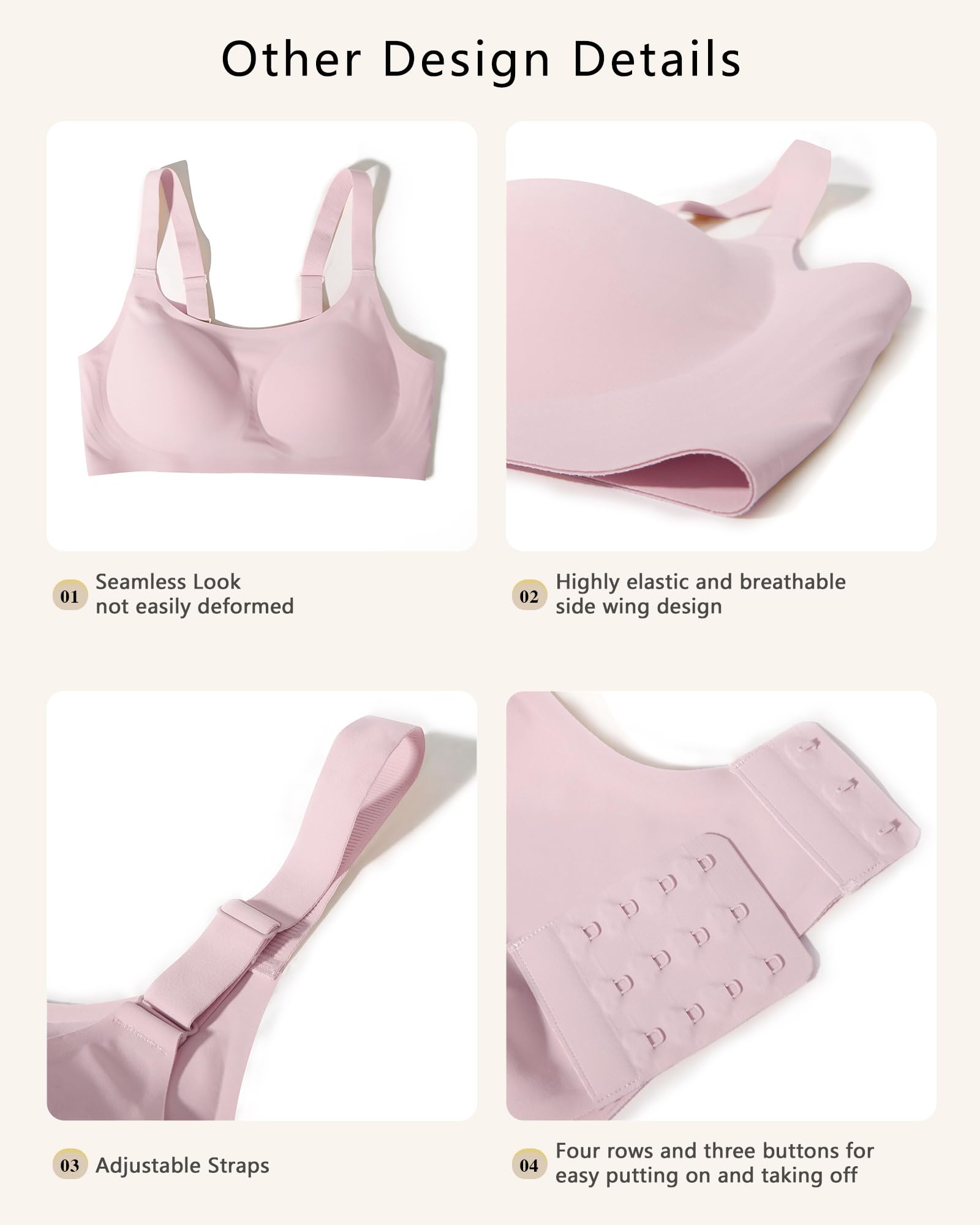 HORISUN®Full Coverage Bralettes Ultra Comfort Wirefree Bras