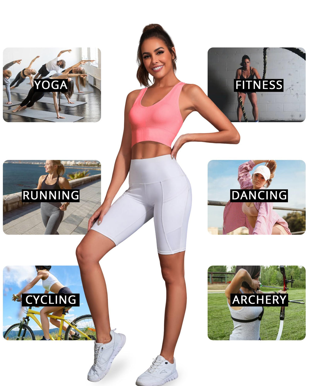 HORISUN Wireless V Neck Sports Bras