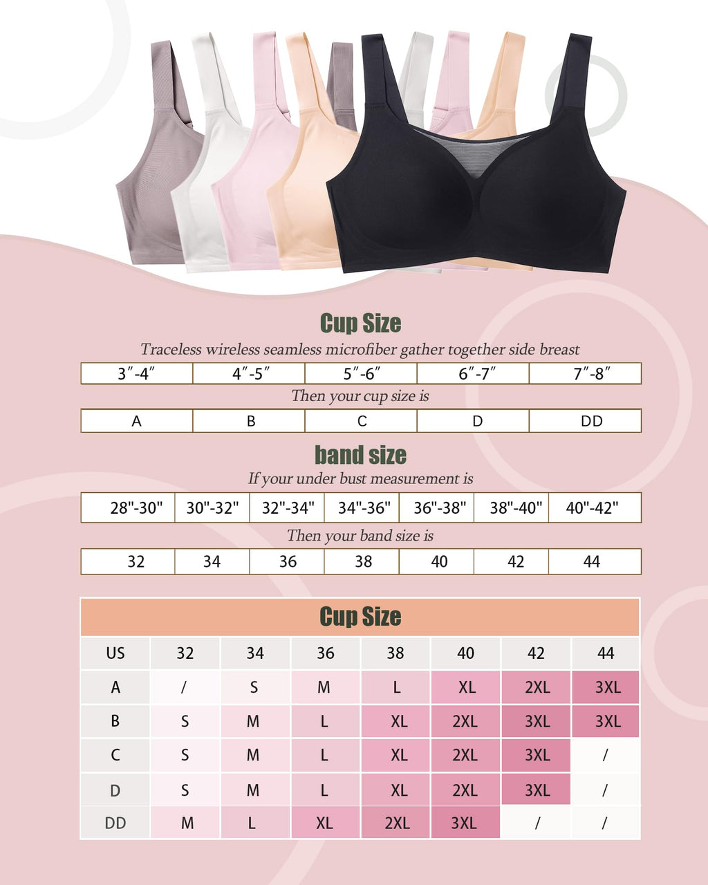HORISUN Jelly Strip Support Comfortable Seamless Mesh Plunge Bra