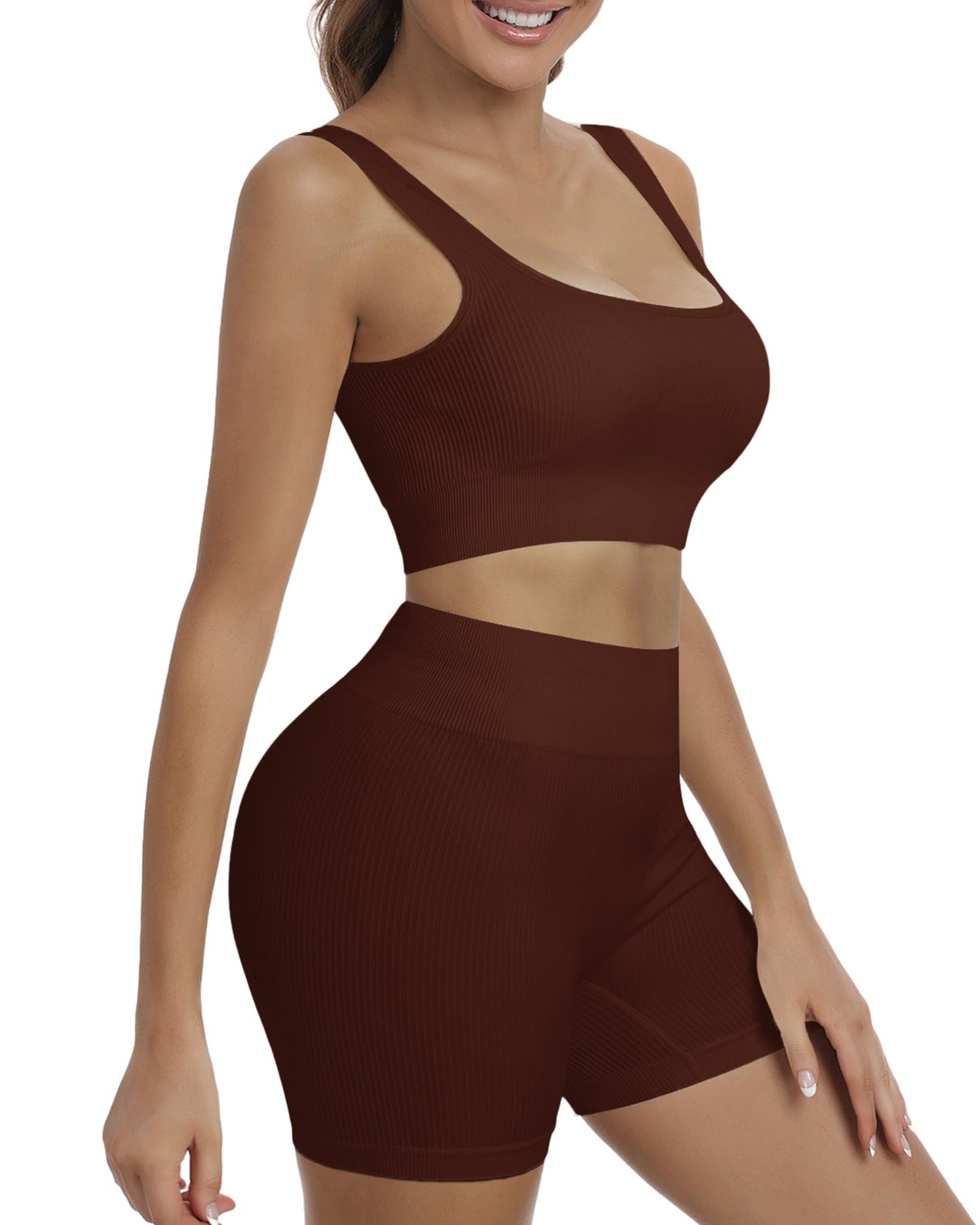 HORISUN Women Workout Sets 2 Piece Yoga Outfits