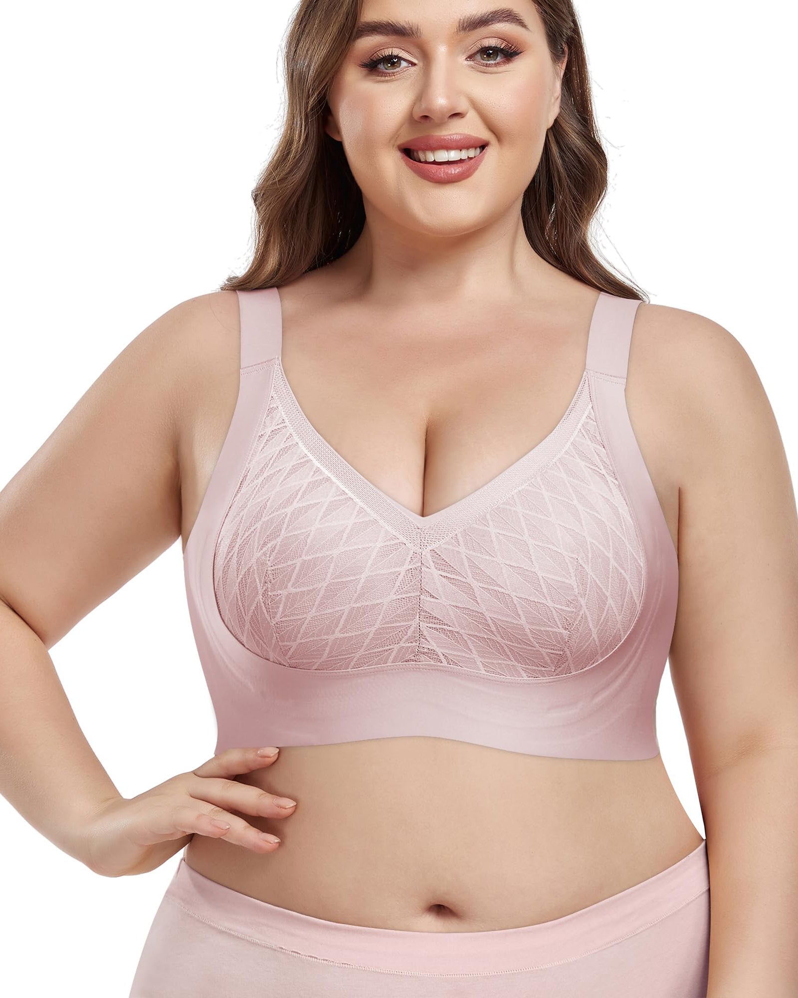 HORISUN® Women's Plus Size Wireless Bras V Neck