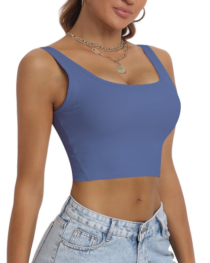 HORISUN Womens Sports Bra Longline Padded Wirefree