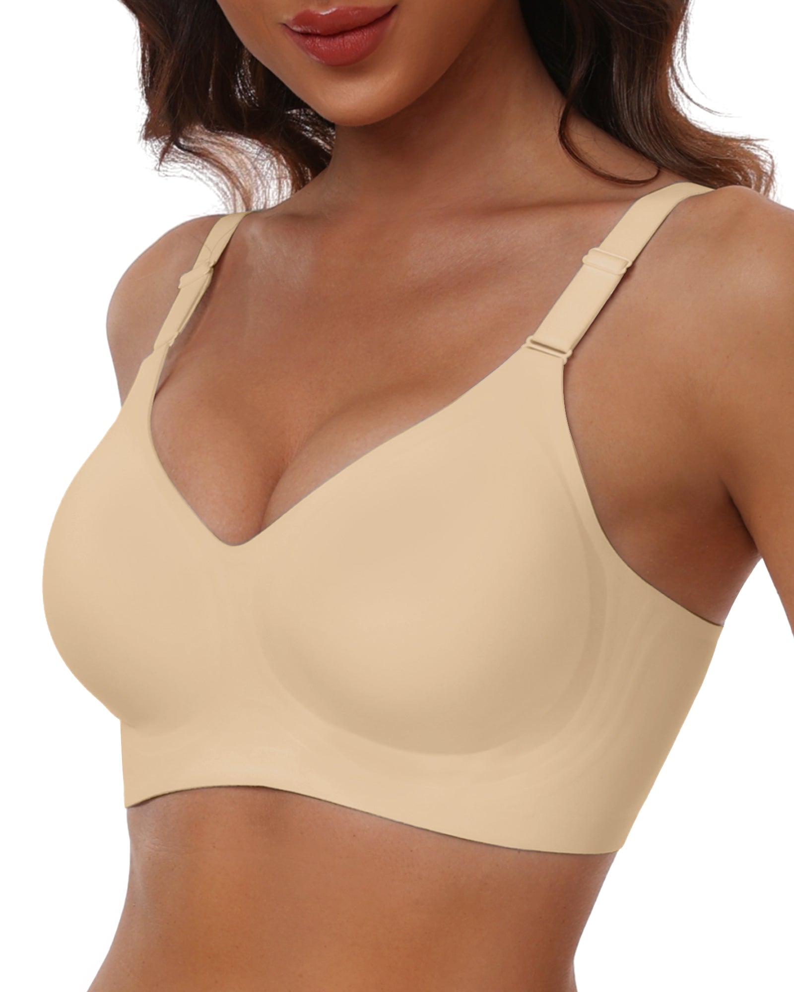 HORISUN Comfortable Seamless Full Coverage Bra for Women Wireless Bras with Soft Support Regular and Plus Size
