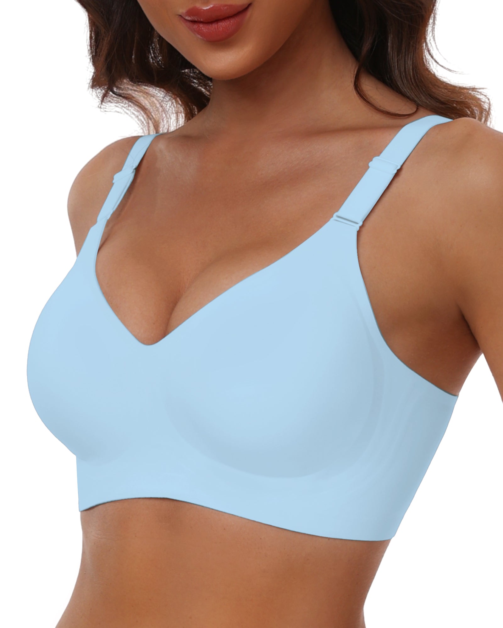 HORISUN Comfortable Seamless Full Coverage Bra for Women Wireless Bras with Soft Support Regular and Plus Size